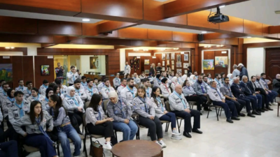 القائد وسام الوزة مكرماً في طرابلس وتسليم وتسلم قيادة مفوضية الشمال لجمعية كشافة الجراح