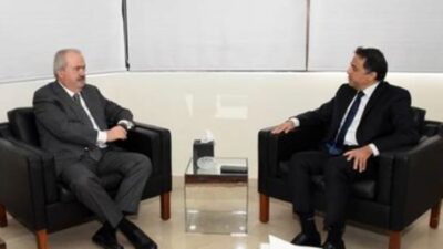 جابر بحث مع منصوري في الوضع المصرفي والنقدي وأكد أهمية التعاون مع نقابة خبراء المحاسبة