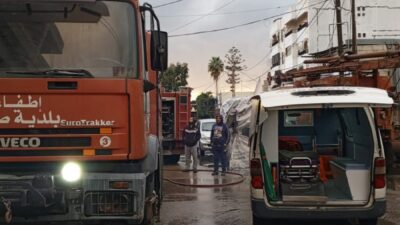 أضرار مادية نتيجة حريق داخل منزل في صيدا