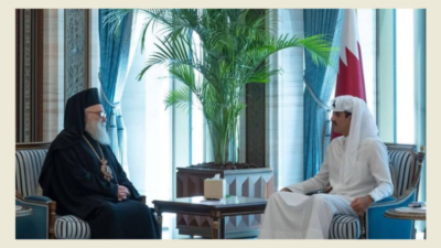 يوحنا العاشر زار أمير قطر وتشديد على “الدور المسيحي التاريخي في الشرق الأوسط