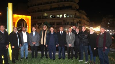 25-3-2025   بلدية صيدا بالشراكة مع جمعية المقاصد وداعمين  دشنوا إنارة وتشغيل نافورة بركة ساحة النجمة  بالتزامن مع حلول عيد الفطر المبارك