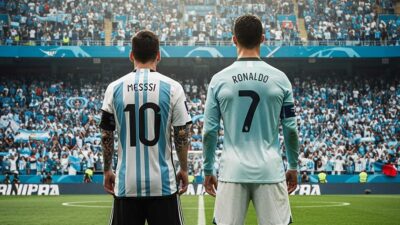 بقميص واحد.. تيفيز يكرم اعتزاله بلم شمل تاريخي لرونالدو وميسي