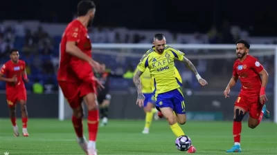 النصر يحقق فوزاً مثيراً على ضمك