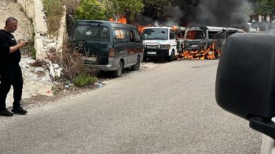 اندلاع حريق في الاعشاب امتد الى فانات مدارس المهدي في الغازية ولا وجود لاستهداف