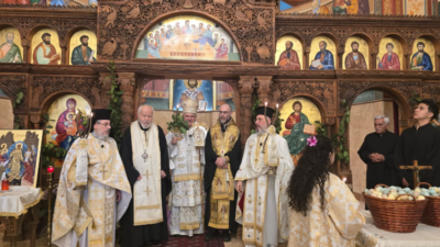 بقعوني احتفل برتبة الهجمة وقداس الفصح في كنيسة القديس يوحنا الذهبي الفم