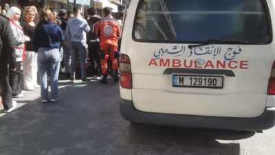 جريح في حادث سير في سوق صيدا التجاري