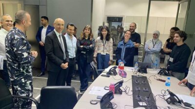 الحجار يتفقد غرفة العمليات المركزية الخاصة بالإنتخابات البلدية والإختيارية