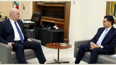 عون عرض اوضاع وزارة الاعلام و”تلفزيون لبنان” مع الوزير مرقص واطلع على اوضاع الجامعة اللبنانية من بدران