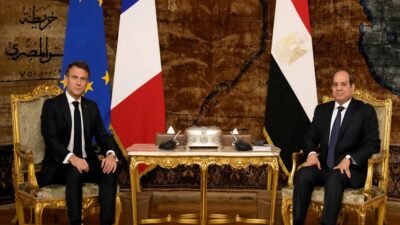 ماكرون والسيسي يبحثان وضع غزة