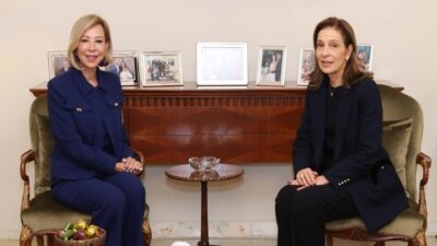 السيّدة الأولى استقبلت رئيسة مؤسسة CMA CGM… وهذا ما قالته